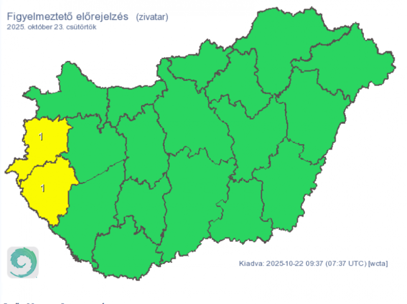 A hosszú hétvége időjárása Zala vármegyébe is berobbantja a idegfrontot Forrás: met.hu