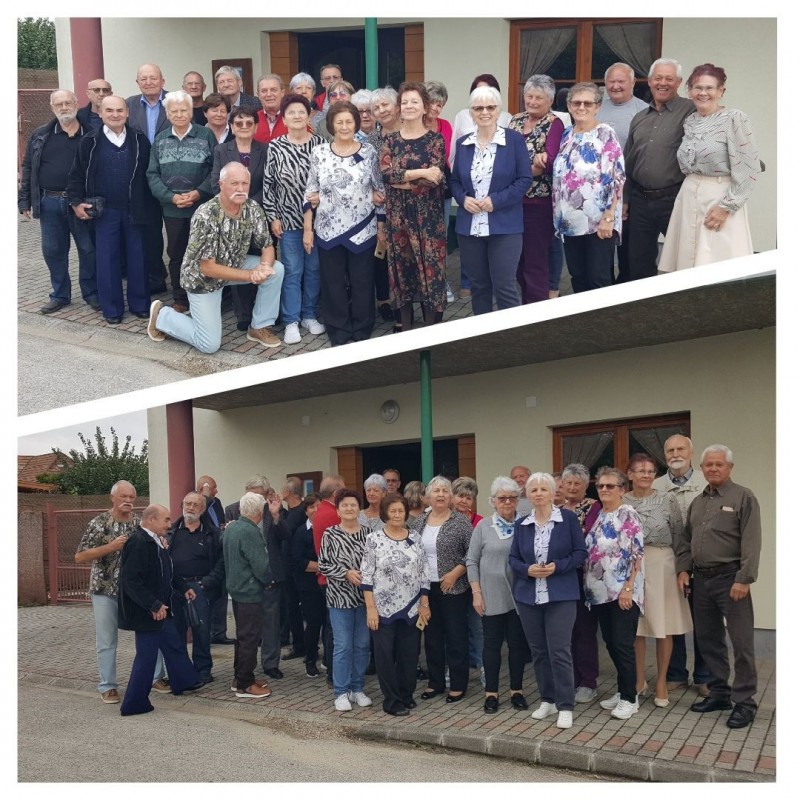 Az ajkai Kossuth Lajos Általános Iskolában hatvan éve végzettekről két csoportkép is készült az osztálytalálkozón Fotó: olvasó