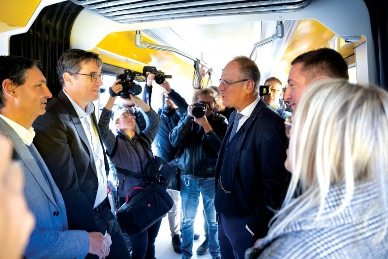 Sajtótájékoztató Karácsony Gergely főpolgármesterrel a fővárosi villamosbeszerzésről októberben Fotó: MTI/Bodnár Boglárka