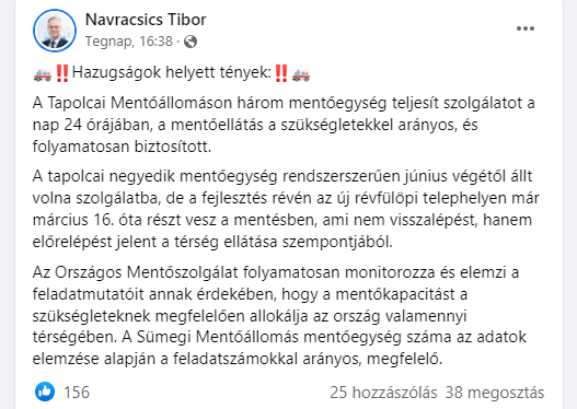 Forrás: Navracsics Tibor Facebook-oldala