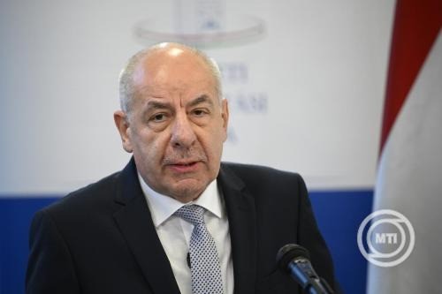  Sulyok Tamás köztársasági elnök sajtónyilatkozatot tesz az országgyűlési választások lezárását követően a Nemzeti Választási Irodában (NVI) Budapesten 2026. április 12-én. MTI/Bodnár Boglárka