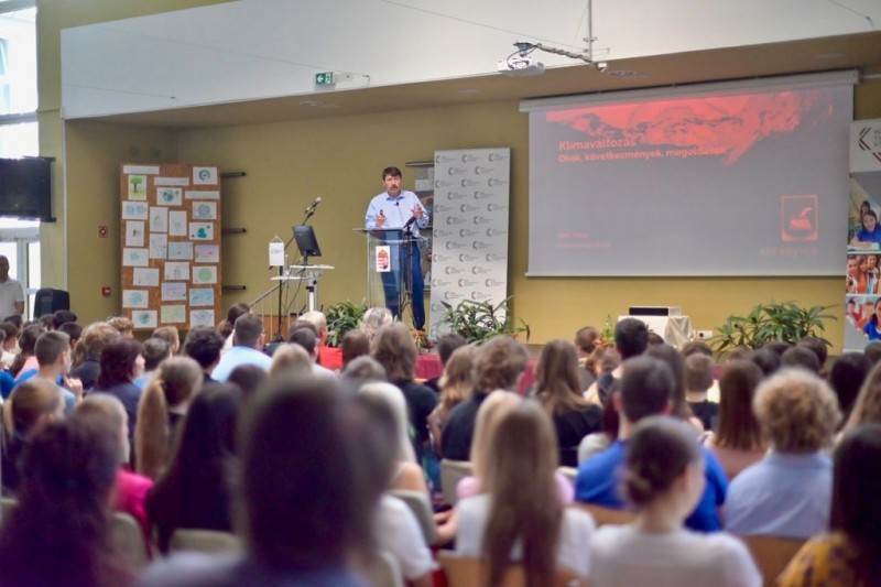 Áder János volt köztársasági elnök a klímaváltozásról, annak hatásairól tartott előadást Fotó: Gyarmati László/Napló